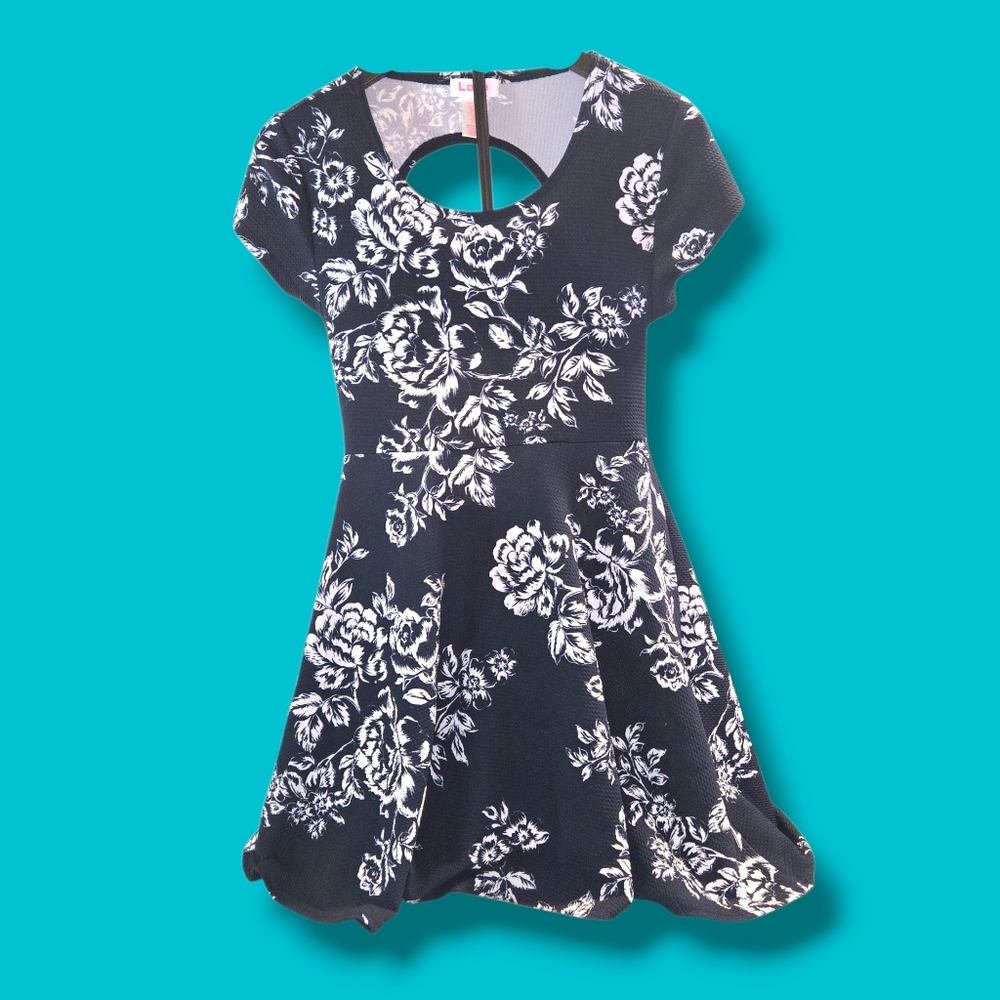 Floral Open Back Dress